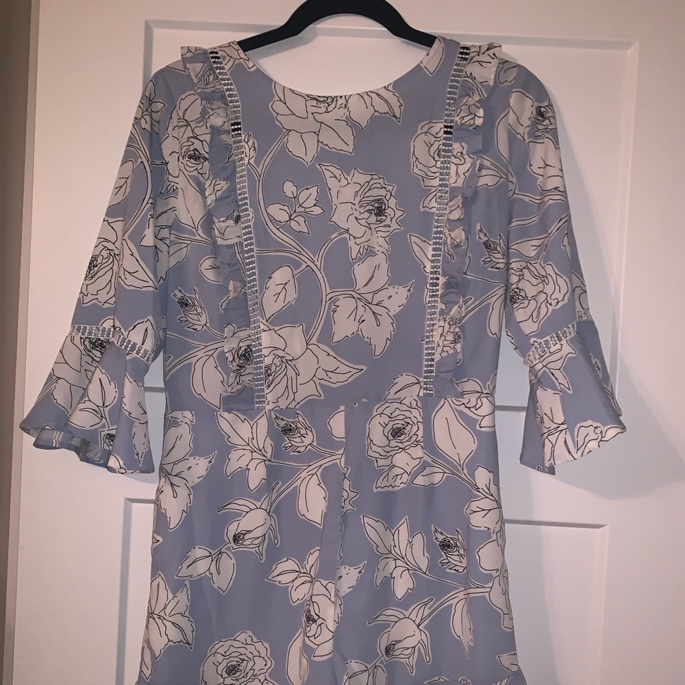 NWOT Aqua Floral Romper